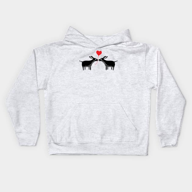 Lover black donkeys Kids Hoodie by BlackRose Store